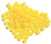 50  6mm Milky Opal Yellow Round Glass Beads